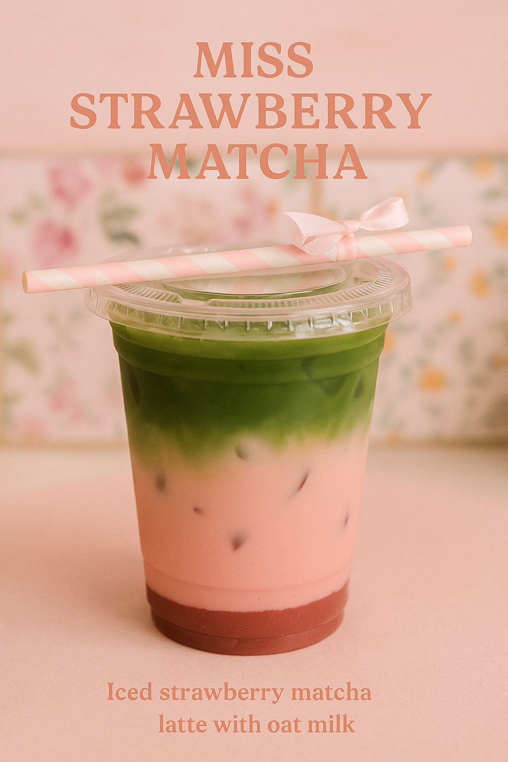 Iced Strawberry matcha latte - Friday Delivery
