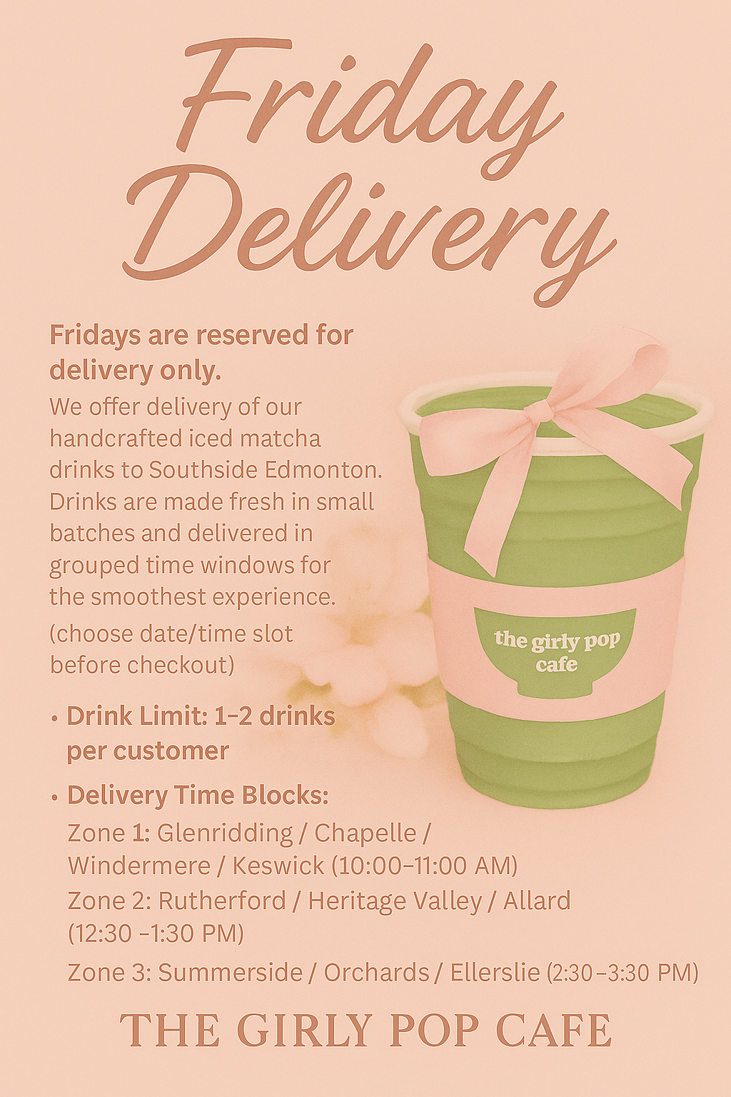 Iced Strawberry matcha latte - Friday Delivery