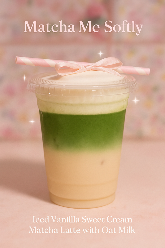 Iced Vanilla sweet cream matcha latte - Saturday Pick Up