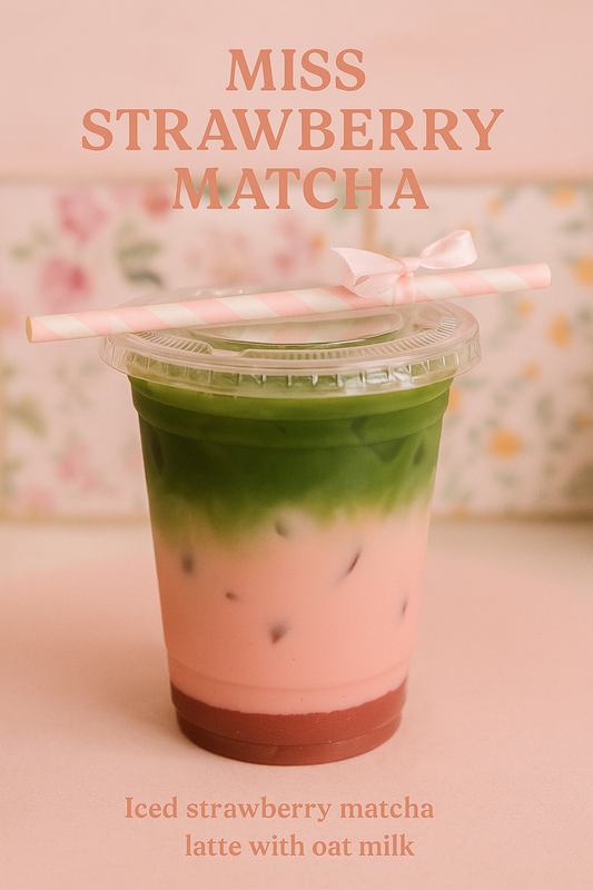 Iced Strawberry matcha latte - Saturday Pick Up