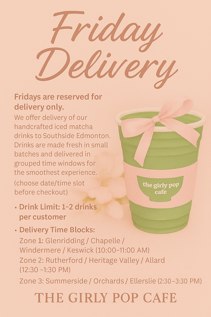 Iced Strawberry matcha latte - Friday Delivery